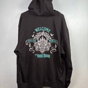 Disneyland Haunted Mansion Black, white  and Teal Glow in the Dark Hoodie